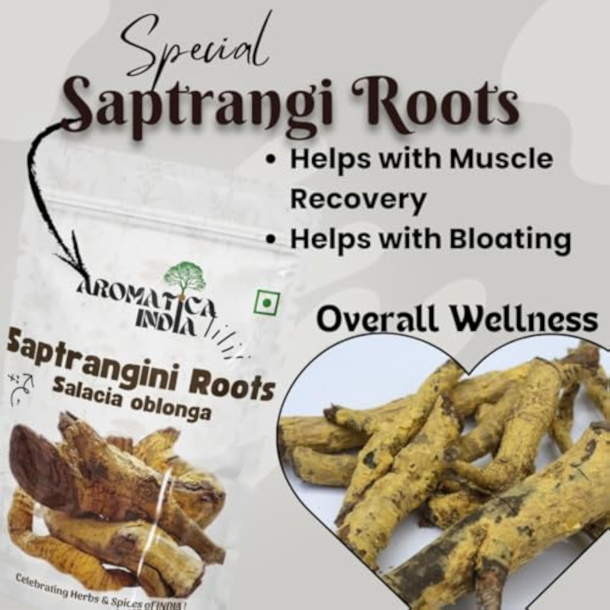 Aromatica Saptrangi Roots for Ayurvedic Herbal Use